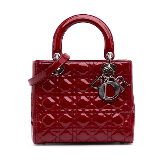 Pre-Loved Dior Medium Patent Cannage Lady Dior - Picture 1 of 10